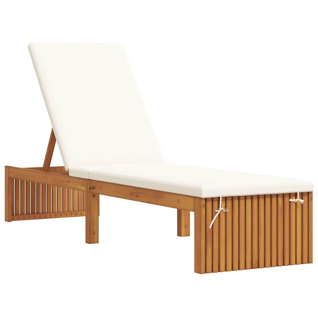 Tumbona Aceite Natural 200 x 55 x 94 cm Madera maciza de Acacia