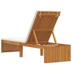 Tumbona Aceite Natural 200 x 55 x 94 cm Madera maciza de Acacia