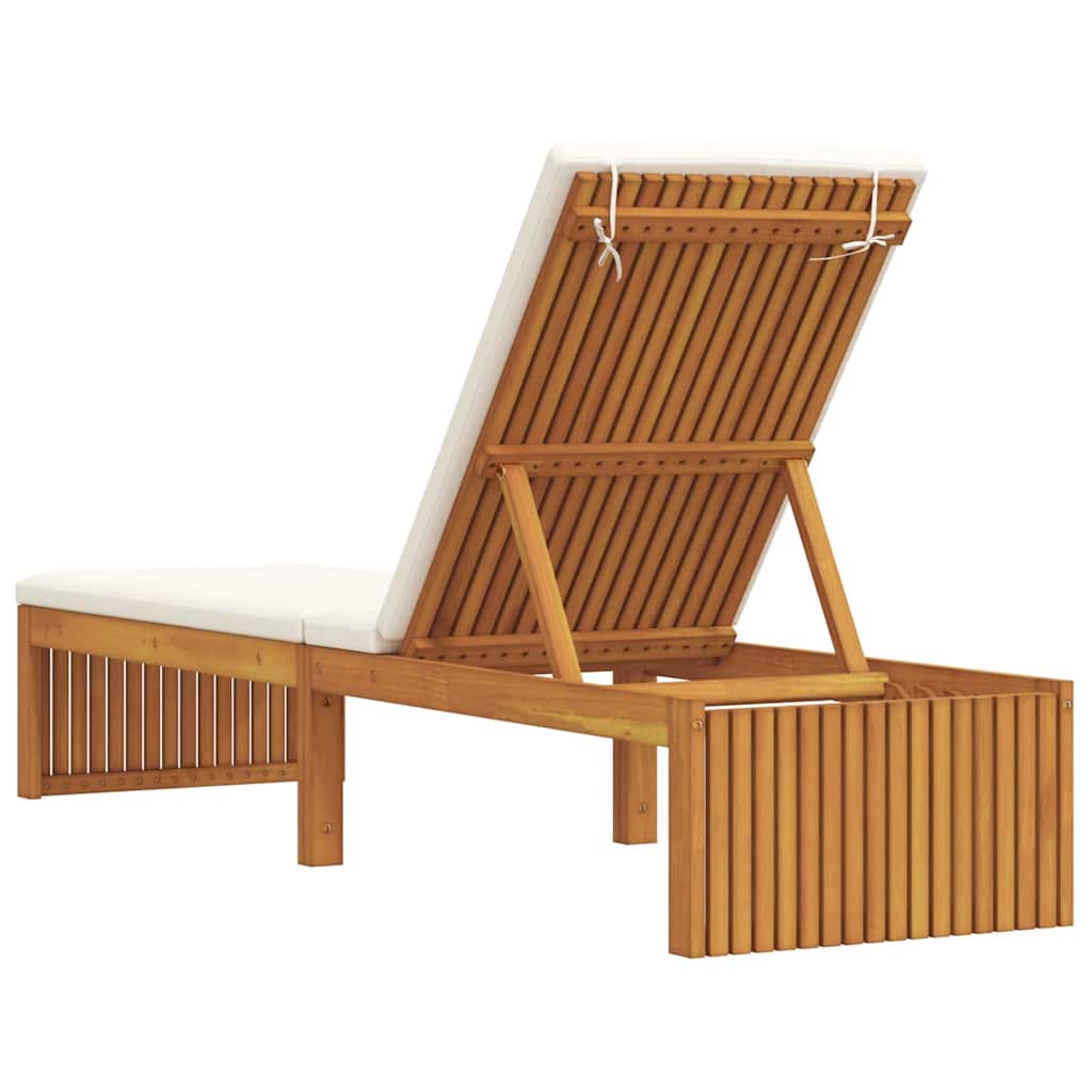 Tumbona Aceite Natural 200 x 55 x 94 cm Madera maciza de Acacia