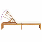 Tumbona Aceite Natural 200 x 55 x 94 cm Madera maciza de Acacia