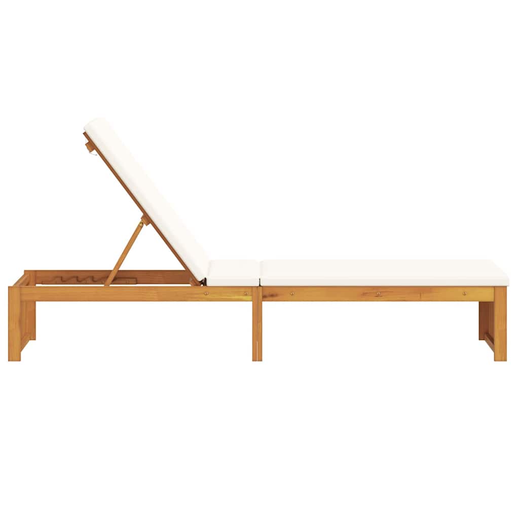 Tumbona Aceite Natural 200 x 55 x 94 cm Madera maciza de Acacia