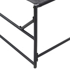 Sofá de sol de jardín con almohada 2 pcs Negro