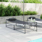 Sofá de jardim com almofadas 2 pcs Preto