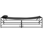 Sofá de sol de jardín con almohada 2 pcs Negro