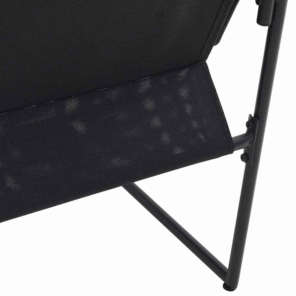 Silla con cojín 4 pcs Negro y Antracita Textileno