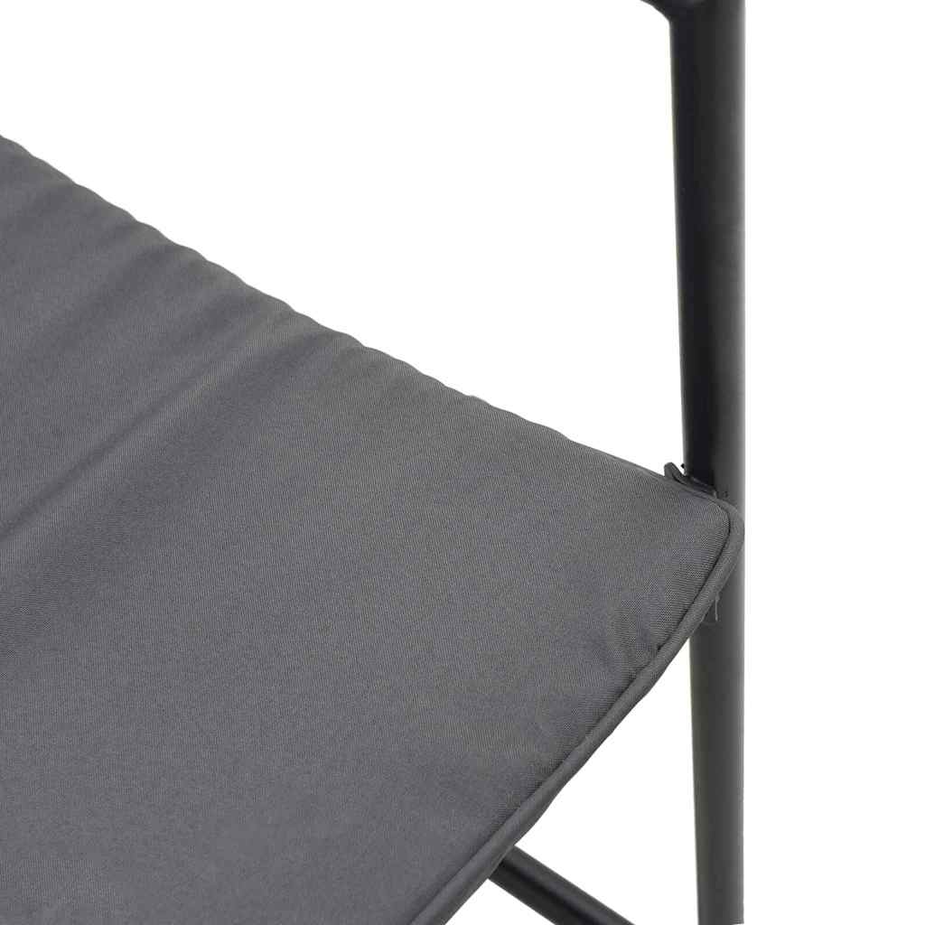 Silla con cojín 4 pcs Negro y Antracita Textileno