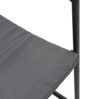 Silla con cojín 4 pcs Negro y Antracita Textileno