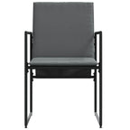 Silla con cojín 4 pcs Negro y Antracita Textileno