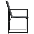 Silla con cojín 4 pcs Negro y Antracita Textileno
