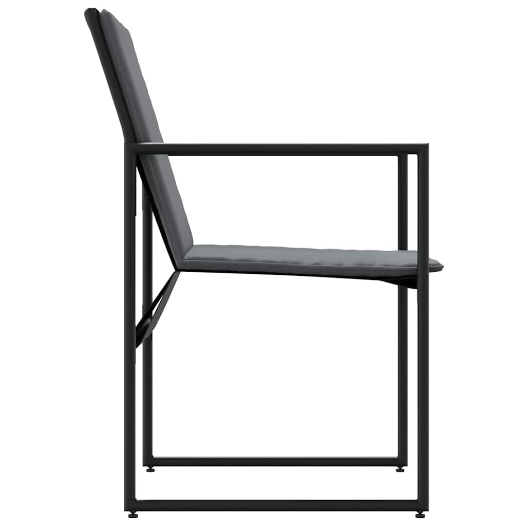 Silla con cojín 4 pcs Negro y Antracita Textileno