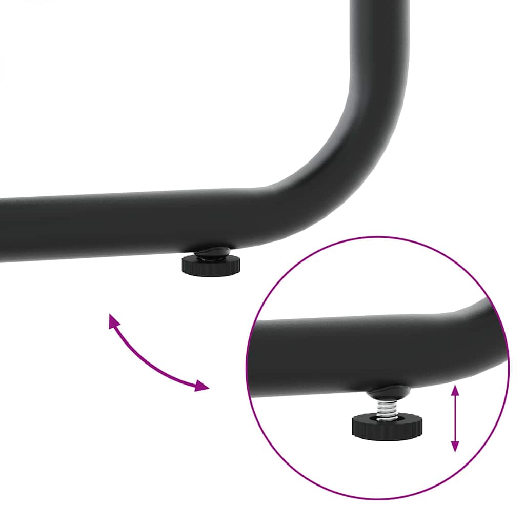Silla con cojín 4 pcs Negro y Antracita Ratán sintético