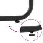 Silla con cojín 4 pcs Negro y Antracita Ratán sintético