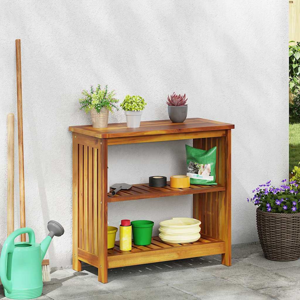 Garden Cabinet with natural shelf 75 x 35 x 70cm