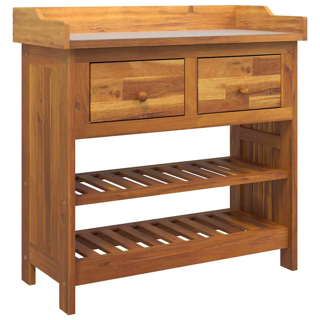 Armario de Jardín con cajón Natural 78 x 36,5 x 78cm