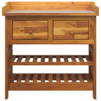 Armario de Jardín con cajón Natural 78 x 36,5 x 78cm