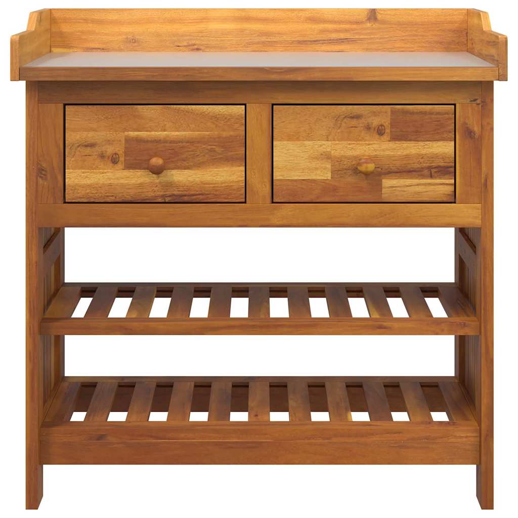 Armario de Jardín con cajón Natural 78 x 36,5 x 78cm