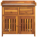 Armario de Jardín con cajón con puerta Natural 78 x 36,5 x 78cm