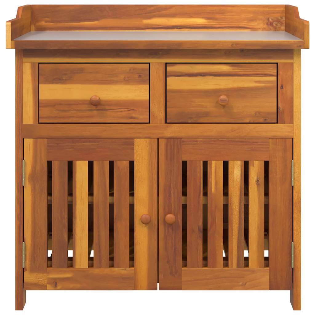 Armario de Jardín con cajón con puerta Natural 78 x 36,5 x 78cm