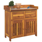 Armario de Jardín con cajón con puerta Natural 78 x 36,5 x 78cm
