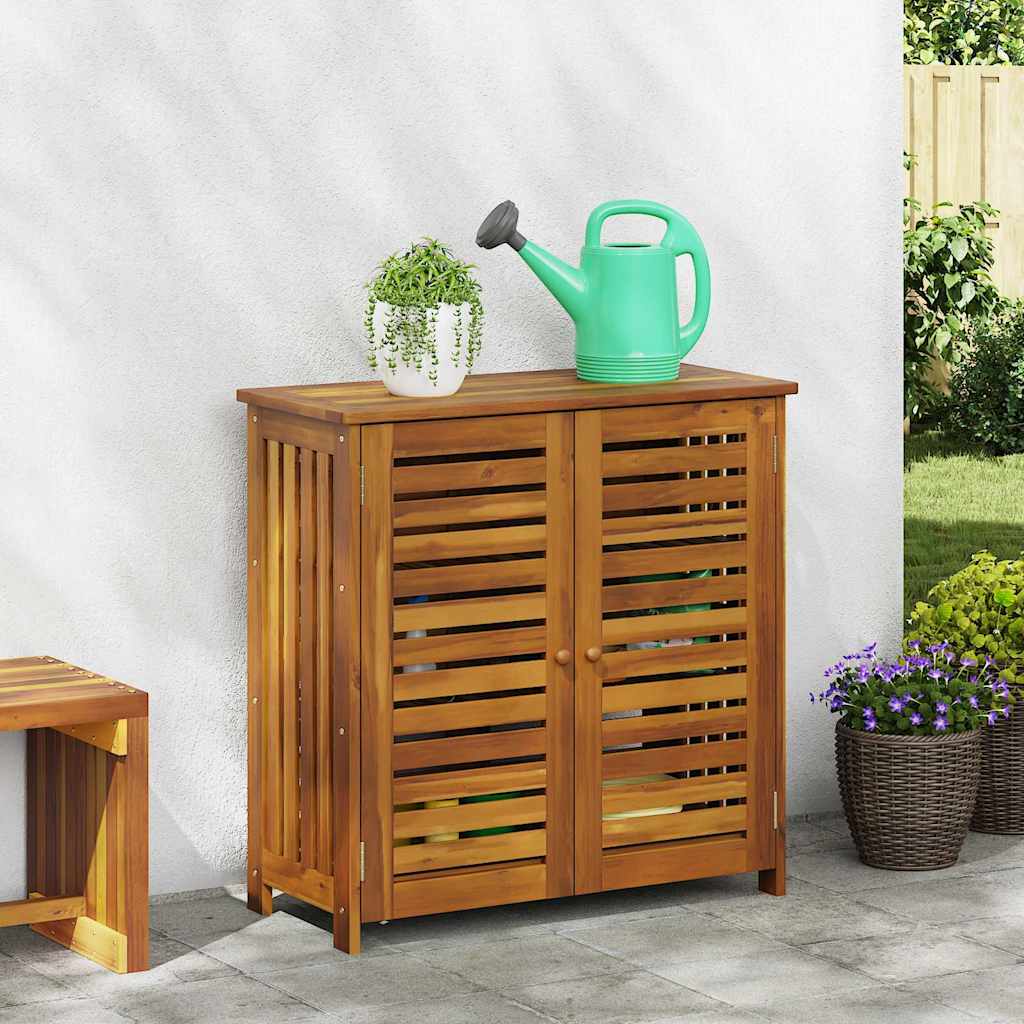 Garden cupboard with shelf with door Natural 90 x 40 x 90cm