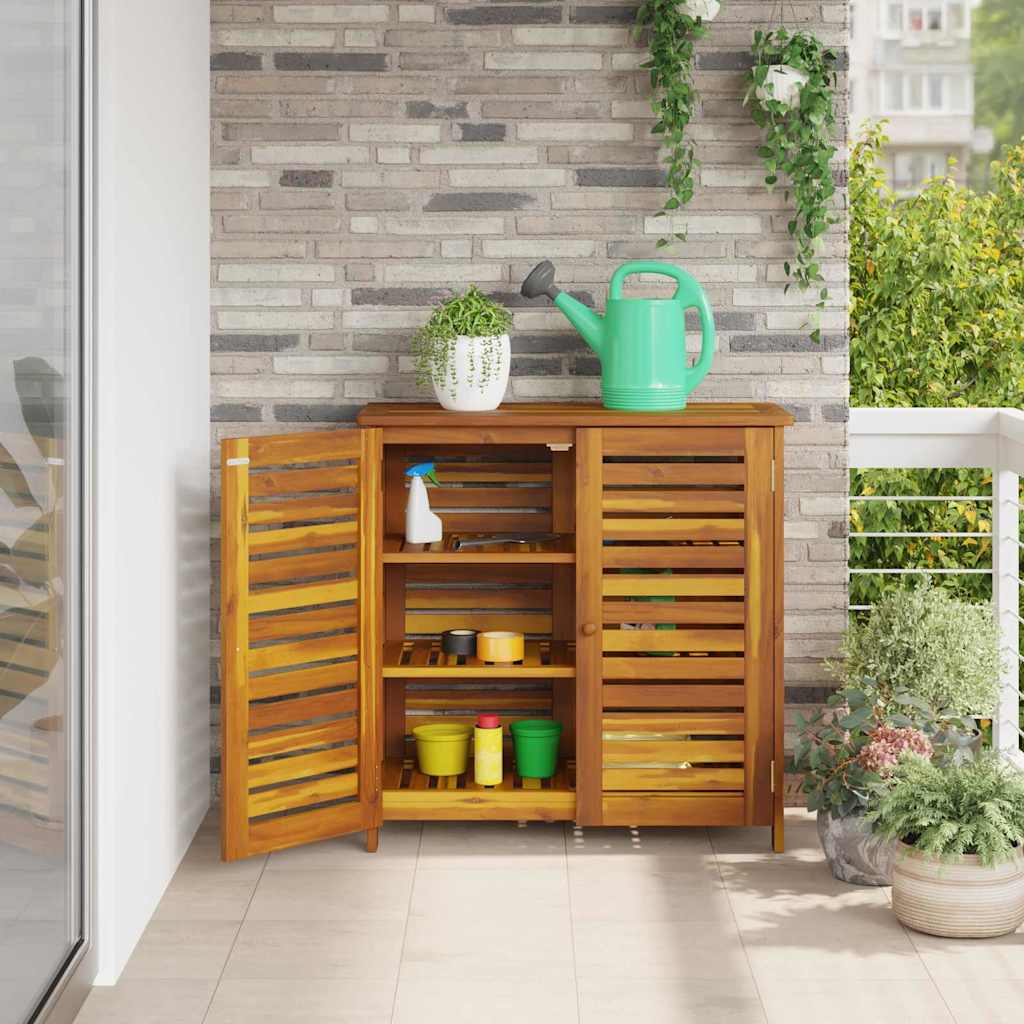 Armario de Jardín con estante con puerta Natural 90 x 40 x 90cm