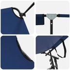 Tumbona plegable 2 pcs Azul 190 x 57 x 81 cm oxford