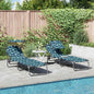 Tumbona plegable 2 pcs Azul 190 x 57 x 81 cm oxford