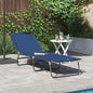 Tumbona plegable 2 pcs Gris 188 x 57 x 86,5 cm Poliéster