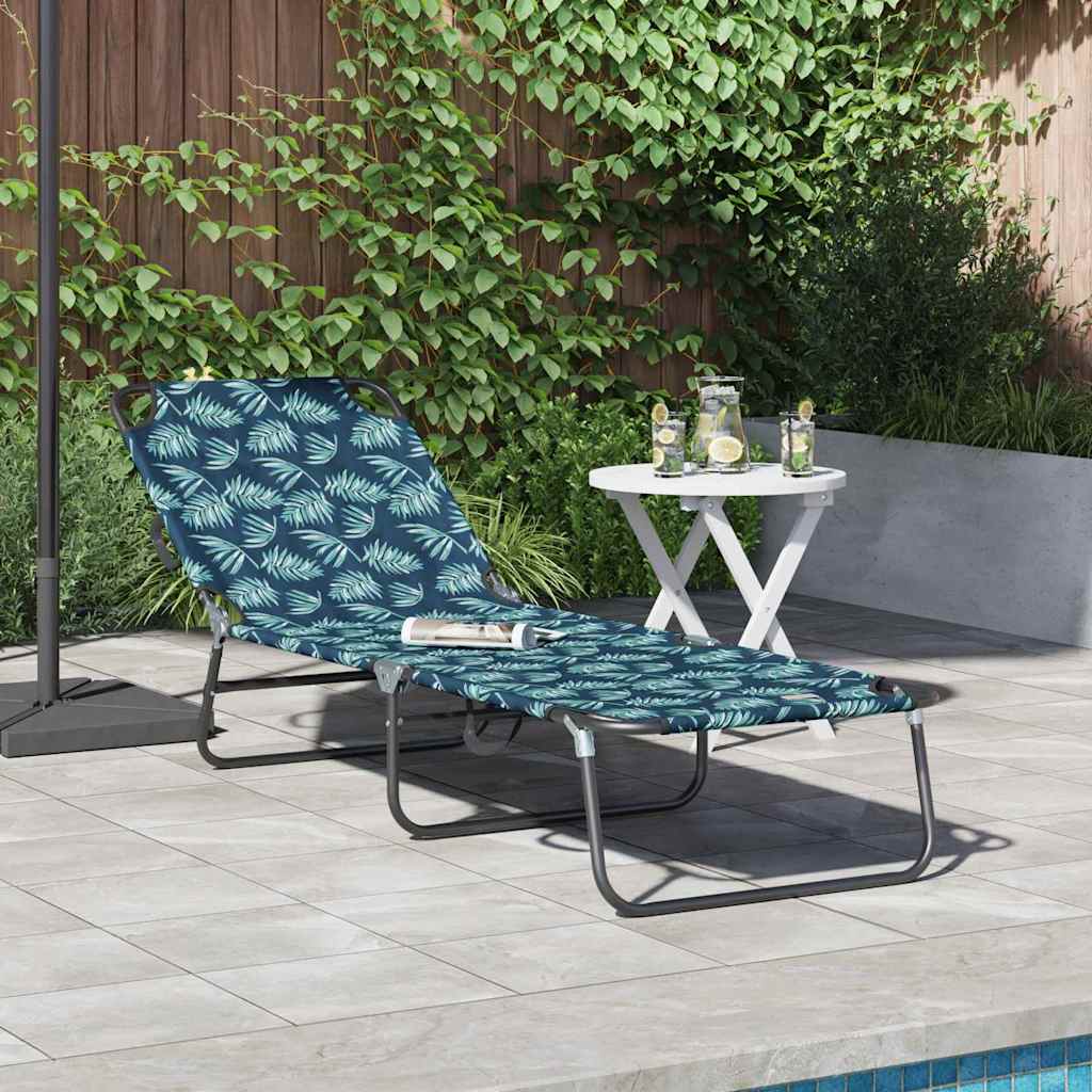 Tumbona plegable 2 pcs Gris 188 x 57 x 86,5 cm Poliéster