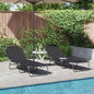 Tumbona plegable 2 pcs Gris 188 x 57 x 86,5 cm Poliéster