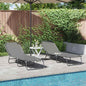 Tumbona plegable 2 pcs Gris 188 x 57 x 86,5 cm Poliéster