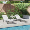 Tumbona plegable 2 pcs Azul marino 182 x 55 x 85,5 cm Textileno