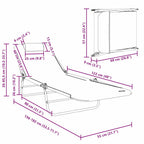 Tumbona plegable 2 pcs Azul marino 182 x 55 x 85,5 cm Textileno