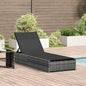 Tumbona Beige 200.5 x 70 x 75 cm ratán sintético
