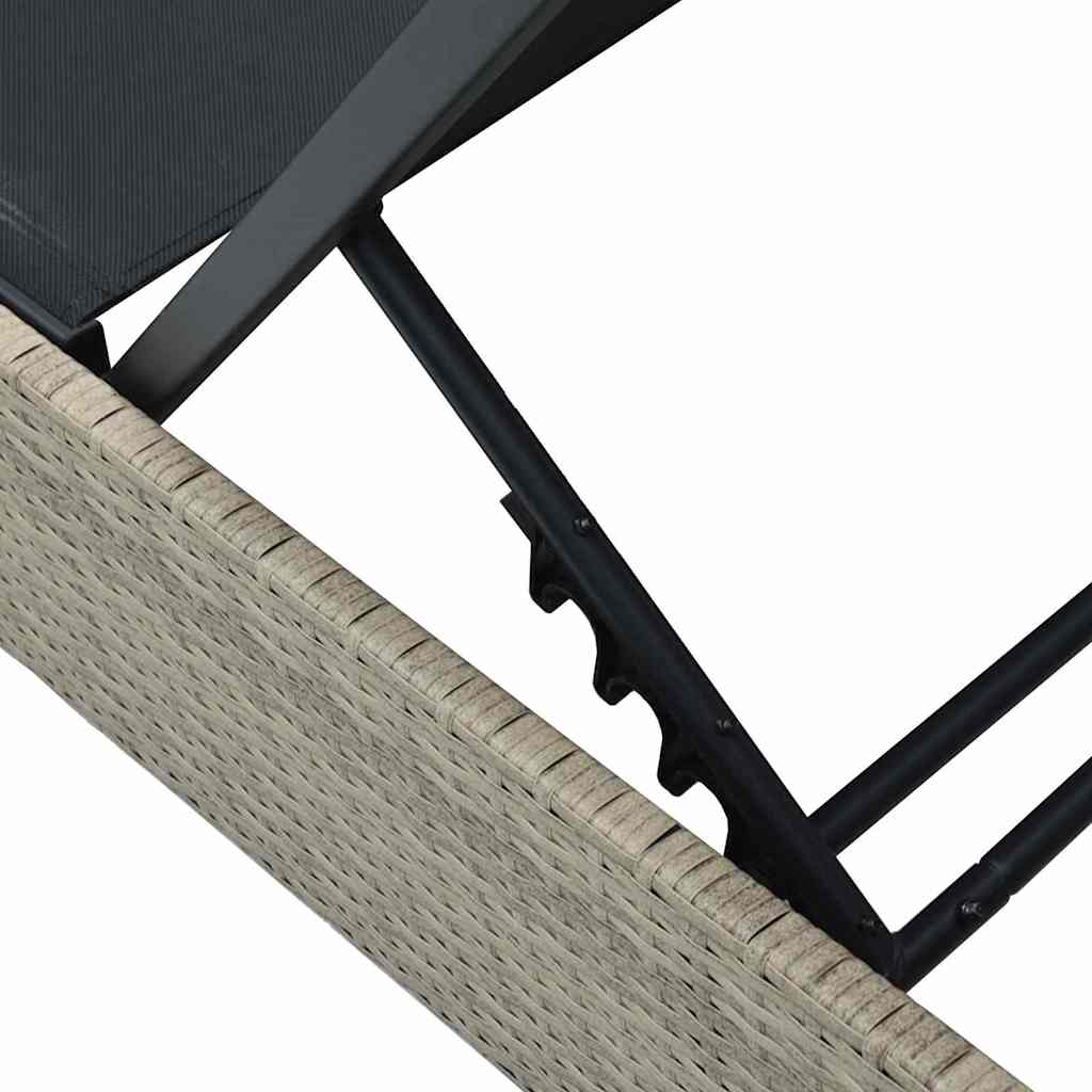 Tumbona Beige 200.5 x 70 x 75 cm ratán sintético