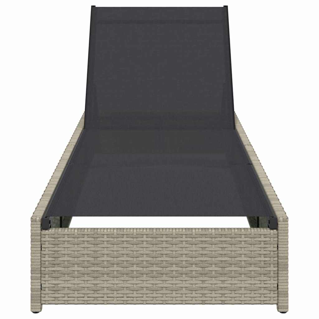 Tumbona Beige 200.5 x 70 x 75 cm ratán sintético
