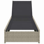Tumbona Beige 200.5 x 70 x 75 cm ratán sintético