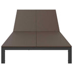 Tumbona Marrón 206 x 115 x 75 cm ratán sintético