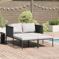 Tumbona con cojín 2-persona Antracita 153 x 115 x 69.5 cm