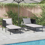 Tumbona con cojín 2-persona Antracita 153 x 115 x 69.5 cm
