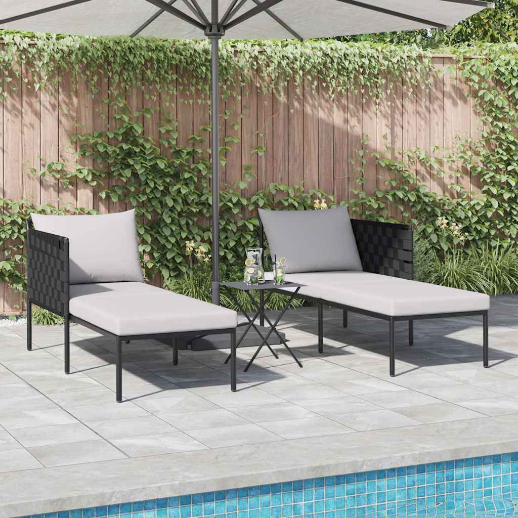 Tumbona con cojín 2-persona Antracita 153 x 115 x 69.5 cm