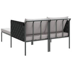 Tumbona con cojín 2-persona Antracita 153 x 115 x 69.5 cm