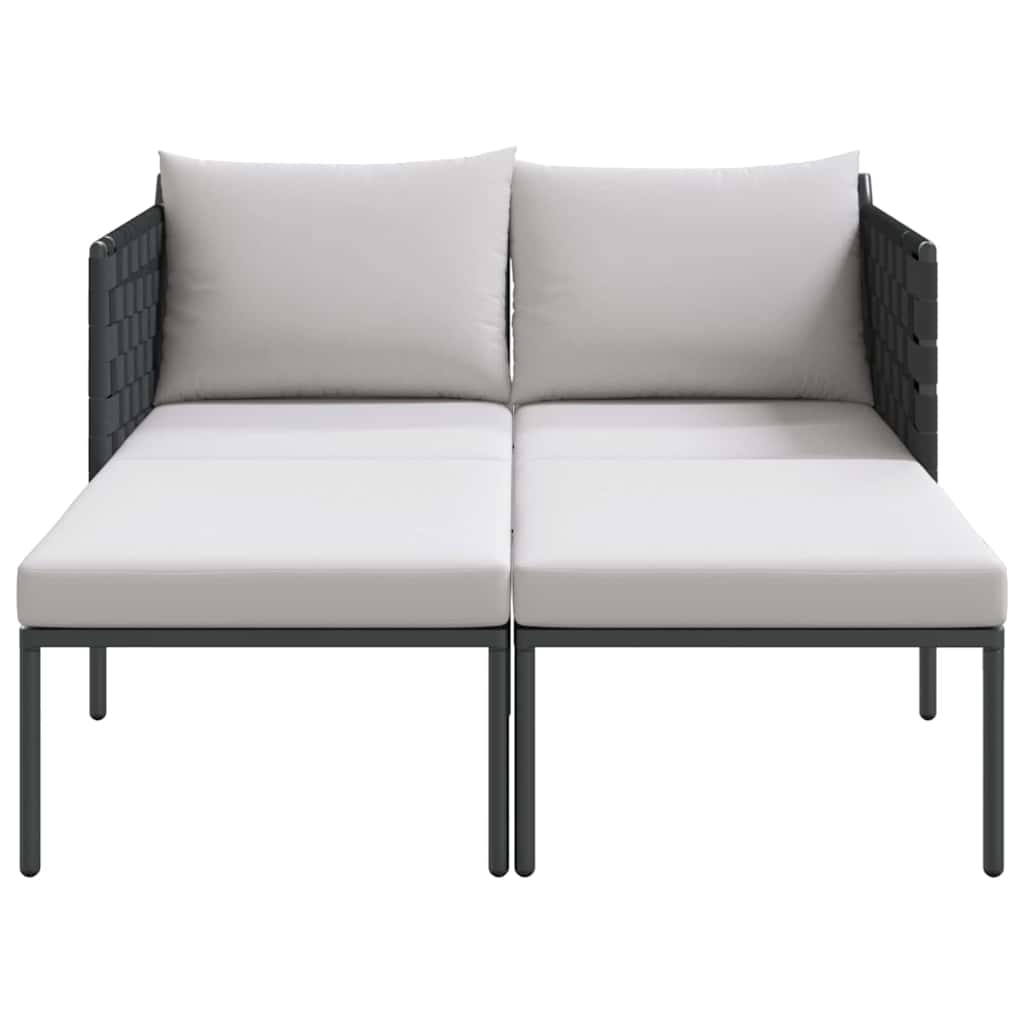 Tumbona con cojín 2-persona Antracita 153 x 115 x 69.5 cm