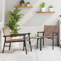 Cadeira de Jardim 2 peças Marrom 78 x 55,5 x 75,5 cm