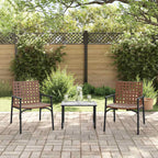 Silla de Jardín 2 pcs Marrón 78 x 55,5 x 75,5 cm