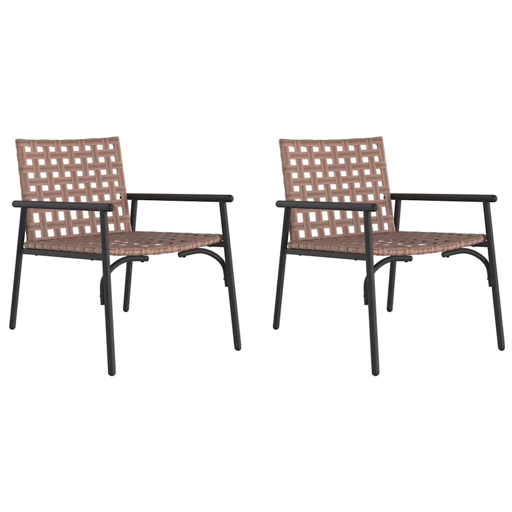 Silla de Jardín 2 pcs Marrón 78 x 55,5 x 75,5 cm