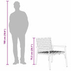 Silla de Jardín 2 pcs Marrón 78 x 55,5 x 75,5 cm