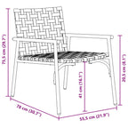 Silla de Jardín 2 pcs Marrón 78 x 55,5 x 75,5 cm