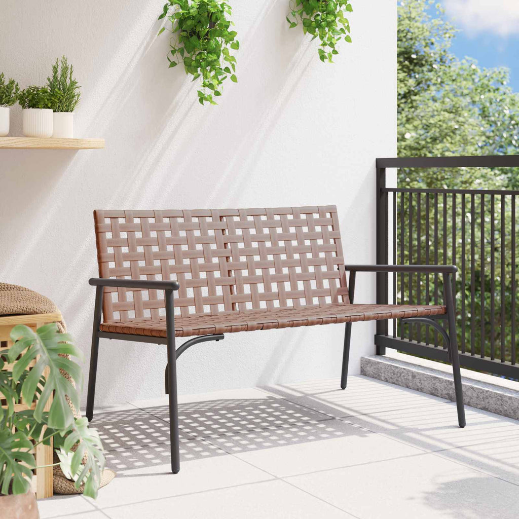 Silla de Jardín Marrón 110,5 x 79 x 75,5 cm ratán sintético