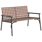 Conjunto de Comedor de Jardín 4 pcs Marrón ratán sintético